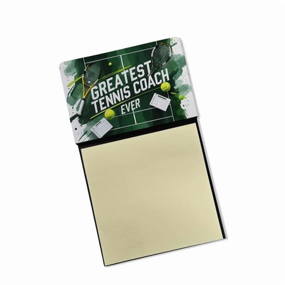Carolines Treasures DAC8882TSN 5.25 x 3.25 in. Greatest Tennis Coach Ever Funny Sticky Note Holder for Teachers Gift