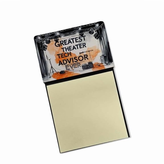 Carolines Treasures DAC8886TSN 5.25 x 3.25 in. Greatest Theater Tech Advisor Ever Funny Sticky Note Holder for Teachers Gift