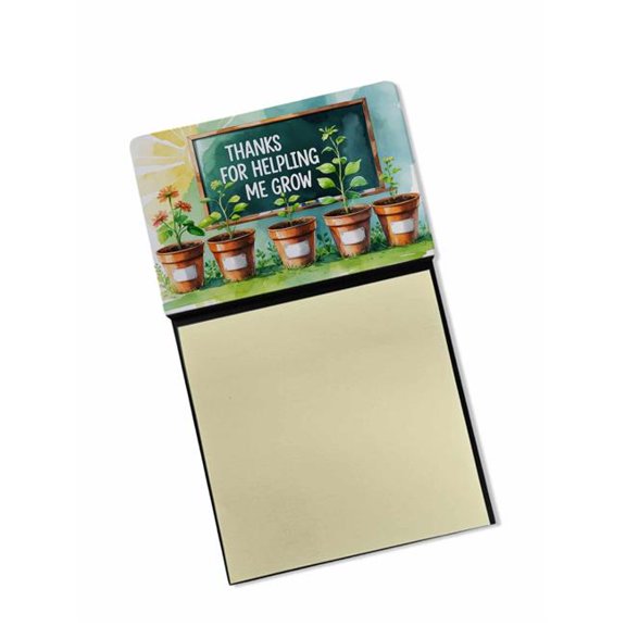 Carolines Treasures DAC8971TSN 5.25 x 3.25 in. Thanks for Helping Me Grow Funny Sticky Note Holder for Teachers Gift