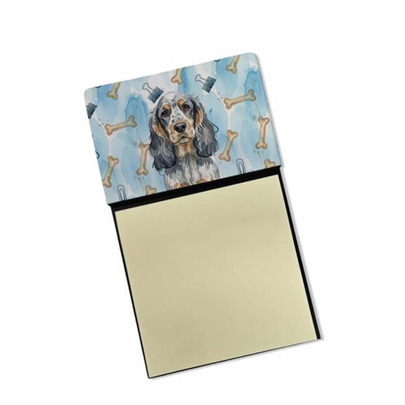 Carolines Treasures DAC9277SN 5.25 x 3.25 in. Blue Roan & Tan English Cocker Spaniel Coworker Watercolor Sticky Note Holder - Blue