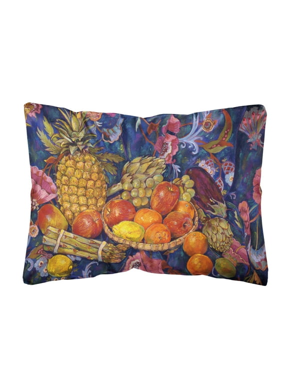 Carolines Treasures DND0018PW1216 Fruit and Vegetables by Neil Drury Canvas Fabric Decorative Pillow, 12H x16W,