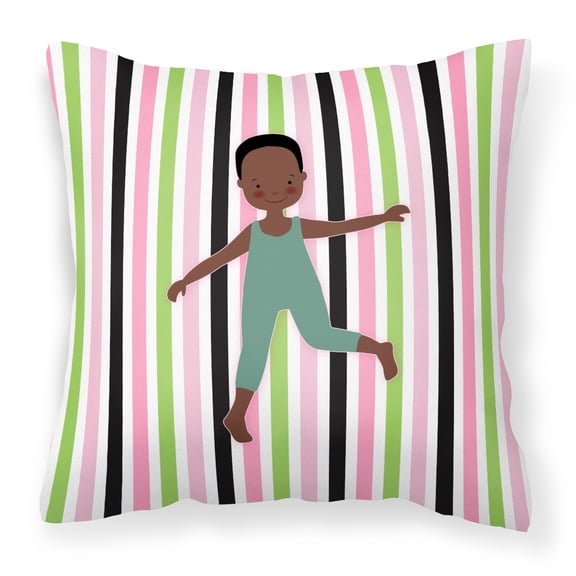 Carolines Treasures BB5184PW1414 Dancer Bikatard African American Fabric Decorative Pillow - 14 x 3 x 14 in.