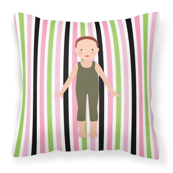 Carolines Treasures Dancer Bikatard Flexed Hands Fabric Decorative Pillow 14 x 3 x 14 in.