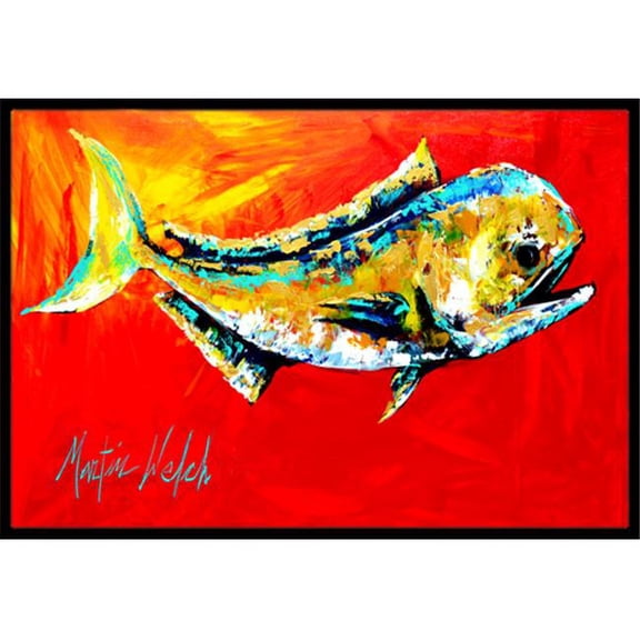 Carolines Treasures  Danny Dolphin Fish Indoor or Outdoor Mat