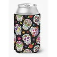 thumbnail image 1 of Carolines Treasures  Day of the Dead Black Can or Bottle Hugger - Black, 1 of 1