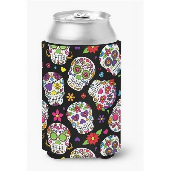 Carolines Treasures Day of the Dead Black Can or Bottle Hugger - Black