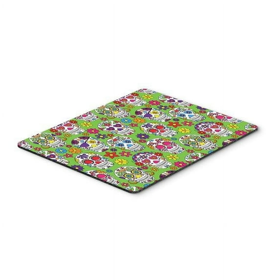 Carolines Treasures Day of the Dead Green Mouse Pad - Green - 7.75in. H x 0.25in. W x 9.25in. L