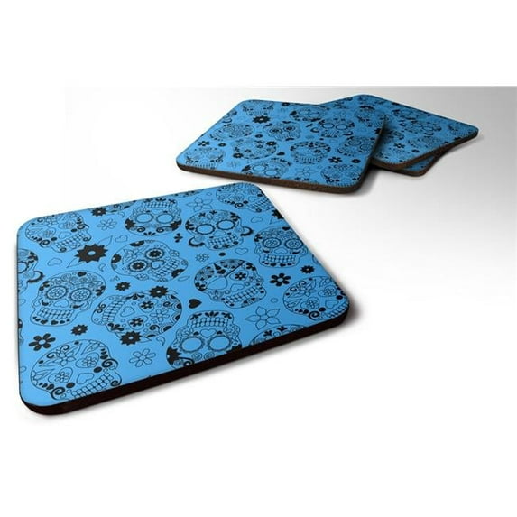 Carolines Treasures Day of the Dead Red Foam Coaster - Red