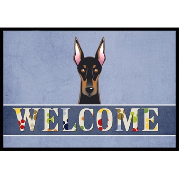 Carolines Treasures Doberman Welcome Indoor & Outdoor Mat, 18 x 27 in.