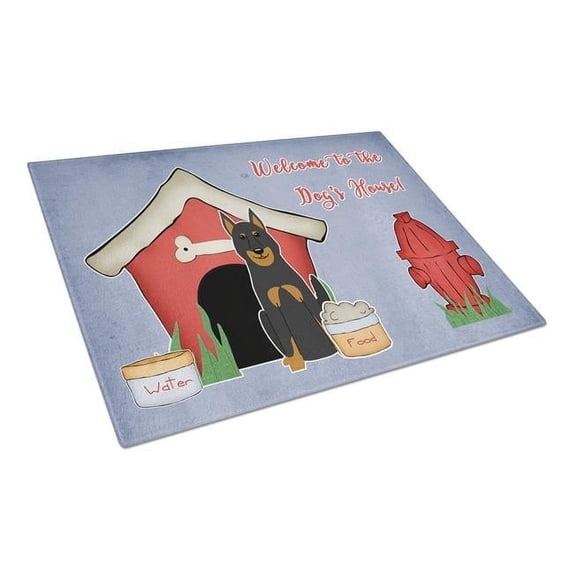 Carolines Treasures Dog House Collection Beauce Shepherd Dog Glass Cutting Board - Large