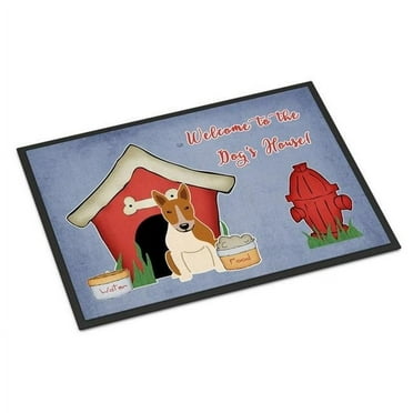 Carolines Treasures Dog House Collection Bull Terrier Red White Door Mat Indoor Rug or Outdoor Welcome Mat 24x36 Doormat