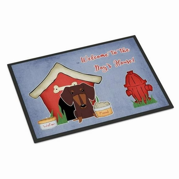 Carolines Treasures Dog House Collection Dachshund Chocolate Door Mat Indoor Rug or Outdoor Welcome Mat 18x27 Doormat