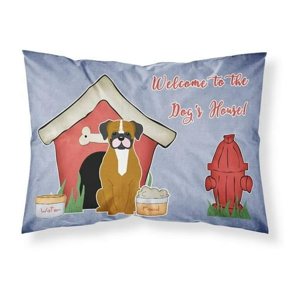 Carolines Treasures Dog House Collection Flashy Fawn Boxer Fabric Standard Pillowcase 20.5 x 0.25 x 30 in.