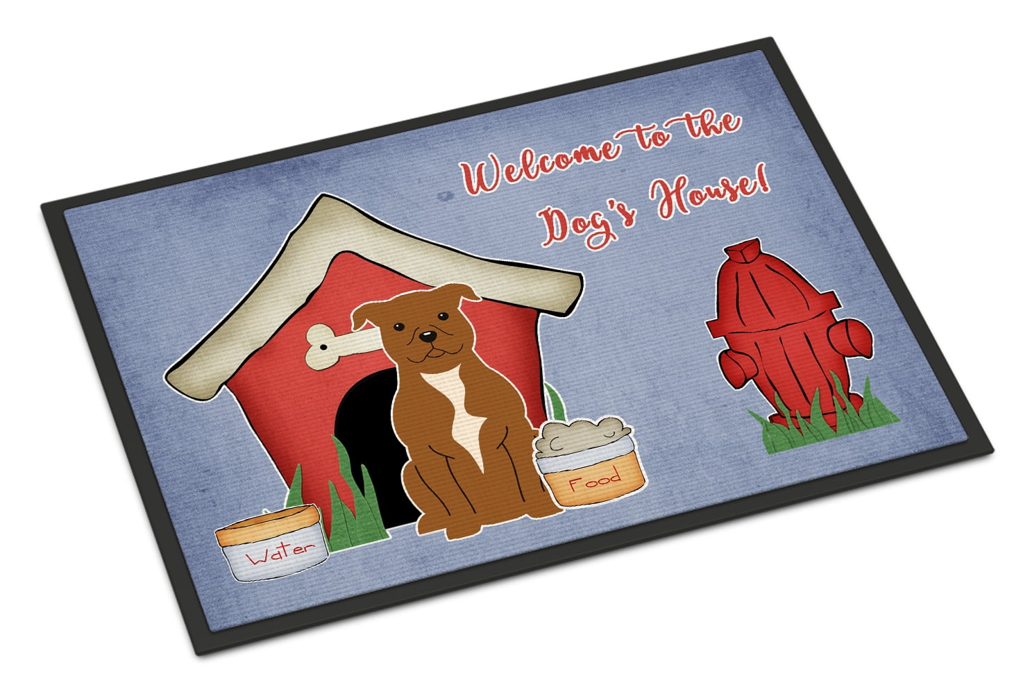 Dog House Collection Staffordshire Bull Terrier Brown Door Mat