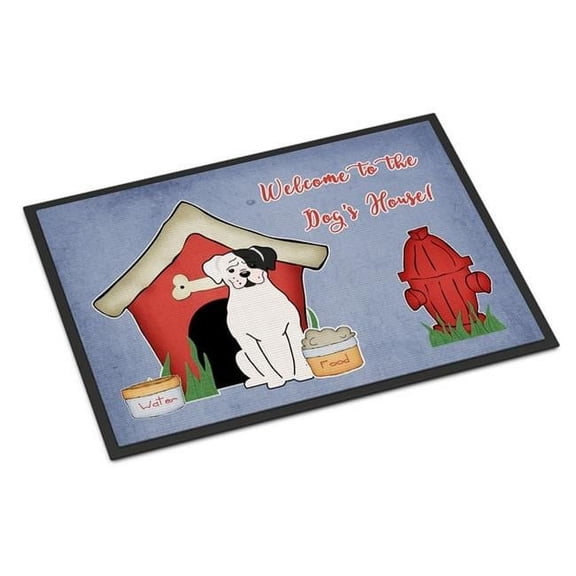 Carolines Treasures Dog House Collection White Boxer Cooper Indoor or Outdoor Mat