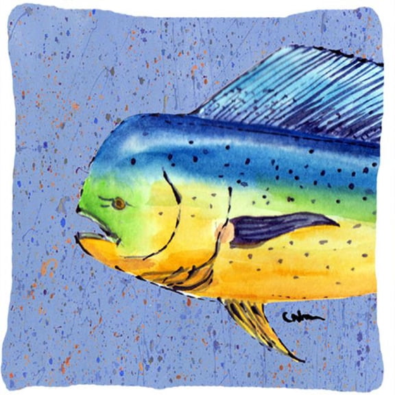 Carolines Treasures Dolphin Mahi Mahi Indoor & Outdoor Fabric Decorative Pillow