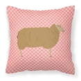 thumbnail image 1 of Carolines Treasures BB7977PW1818 East Friesian Sheep Pink Check Fabric Decorative Pillow, 18 x 18 in., 1 of 2