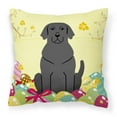 thumbnail image 1 of Carolines Treasures BB6057PW1818 Easter Eggs Black Labrador Fabric Decorative Pillow, 1 of 2