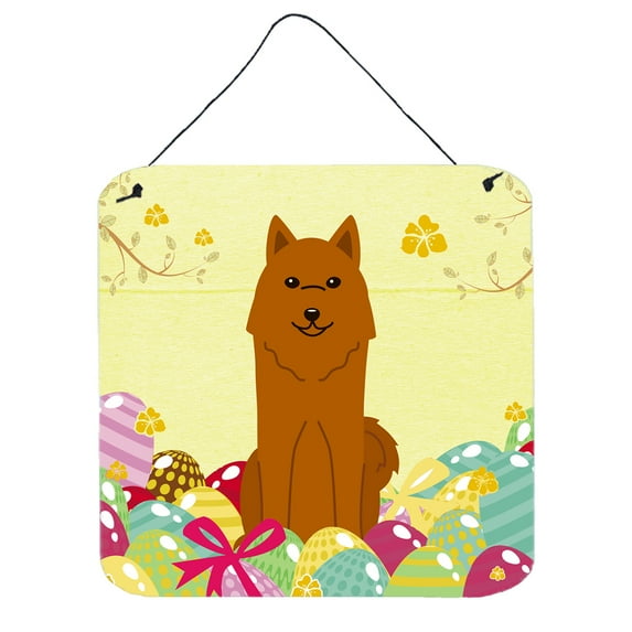Carolines Treasures BB6022DS66 Easter Eggs Karelian Bear Dog Wall or Door Hanging Prints