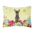 thumbnail image 1 of Carolines Treasures Easter Eggs Manchester Terrier Canvas Fabric Decorative Pillow 12H x16W multicolor, 1 of 3