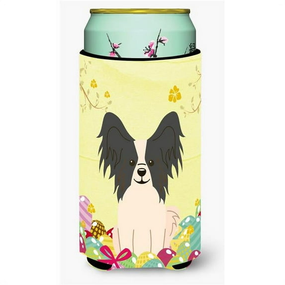Carolines Treasures Easter Eggs Papillon Black White Tall Boy Beverage Insulator Hugger
