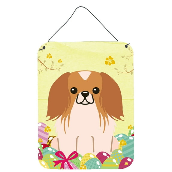 Easter Eggs Pekingnese Red White Wall or Door Hanging Prints