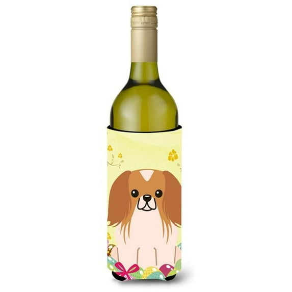 Carolines Treasures BB6103LITERK Easter Eggs Pekingnese Red White Wine Bottle Beverge Insulator Hugger