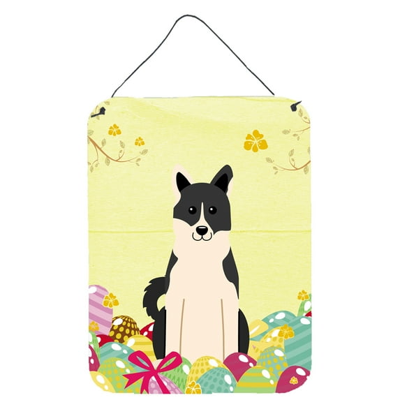 Caroline's Treasures BB6029DS1216 Easter Eggs Russo-European Laika Spitz Wall or Door Hanging Prints, 12x16, multicolor