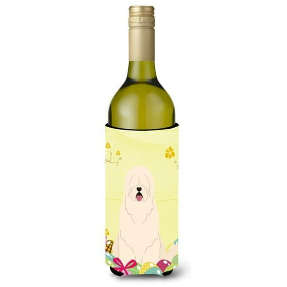 Carolines Treasures BB6024LITERK Easter Eggs South Russian Sheepdog Wine Bottle Beverge Insulator Hugger
