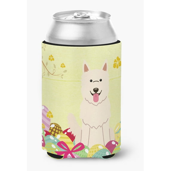 Carolines Treasures BB6045CC Easter Eggs White German Shepherd Can or Bottle Hugger