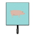 thumbnail image 1 of Carolines Treasures BB8112SH4 English Large White Pig Blue Check Leash or Key Holder, 1 of 1