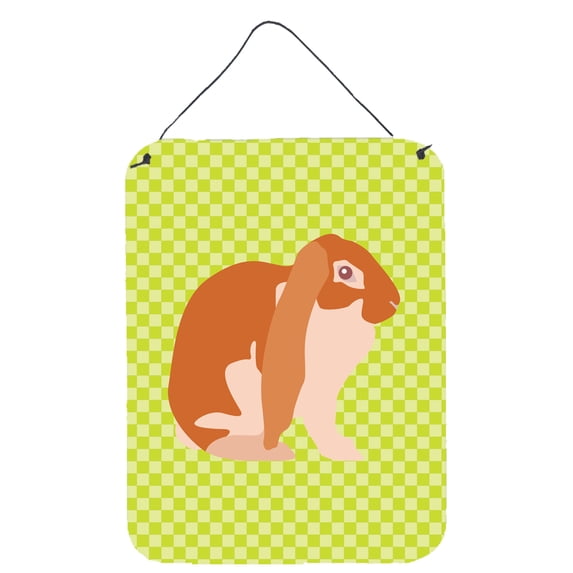 Carolines Treasures English Lop Rabbit Green Wall or Door Hanging Prints 12x16 multicolor