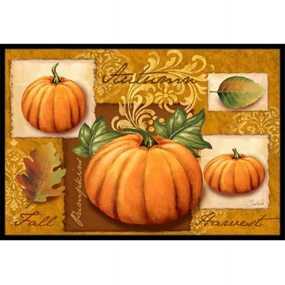 Carolines Treasures Fall Harvest Pumpkins Indoor & Outdoor Mat- 24 x 36 in.