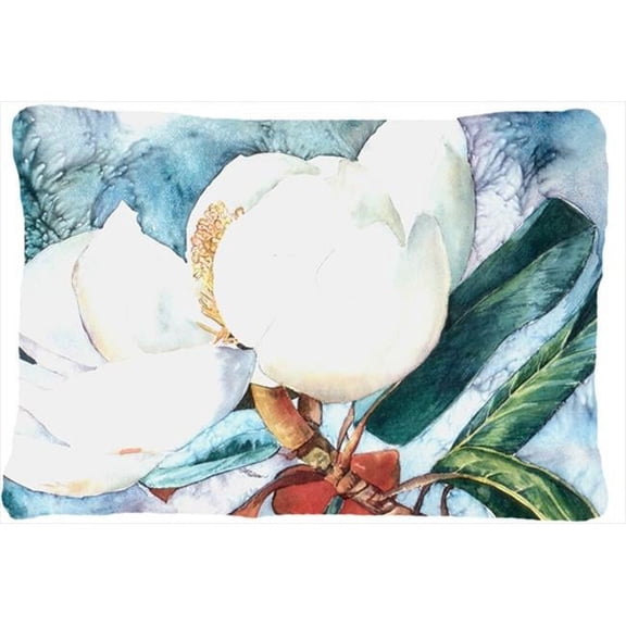 Carolines Treasures Flower - Magnolia Indoor & Outdoor Decorative Fabric Pillow - 12 x 16 in.