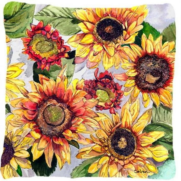 Carolines Treasures Flower - Sunflower Indoor & Outdoor Fabric Decorative Pillow