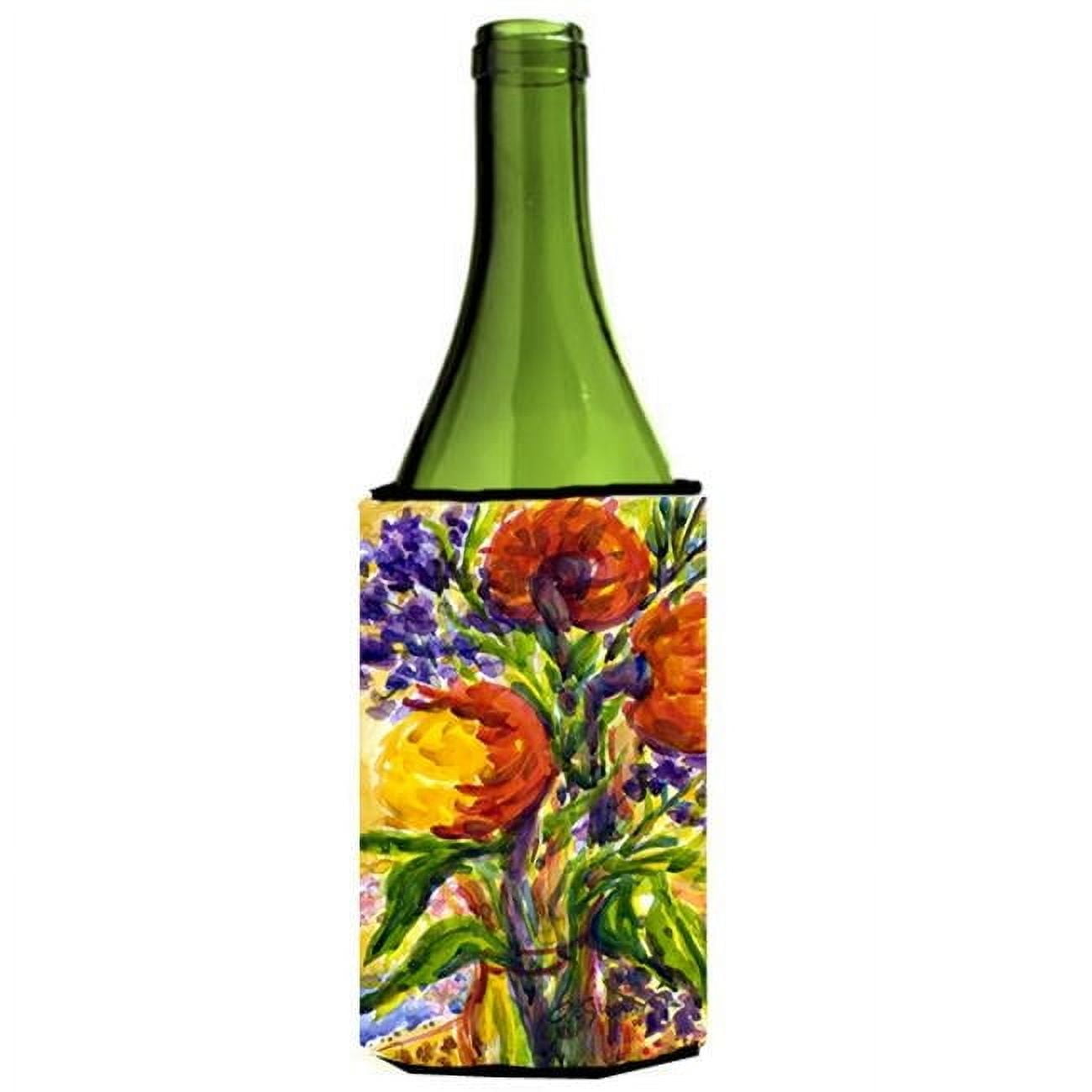 Caroline's Treasures Flower Wine Bottle Hugger