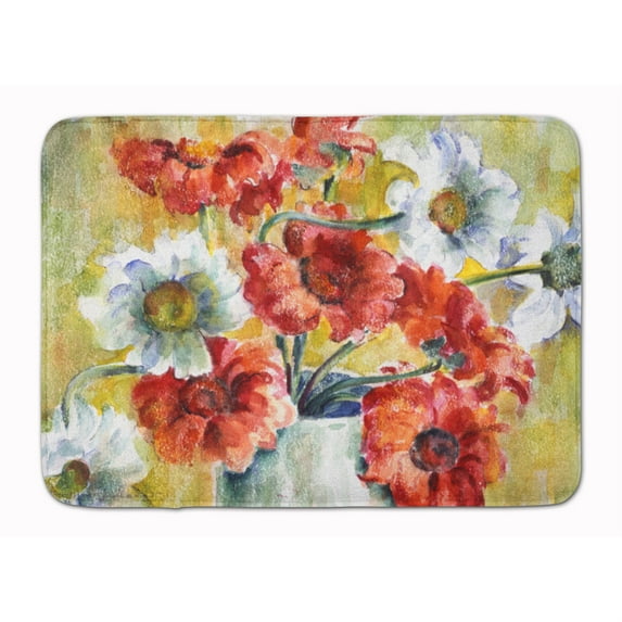 Carolines Treasures Flowers by Fiona Goldbacher Floor Mat, 19" x 27", Multicolor