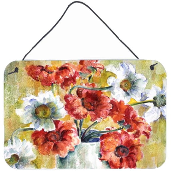 Carolines Treasures Flowers by Fiona Goldbacher Wall or Door Hanging Prints GFGO0028DS812, 8"H x 12"W, Multicolor