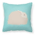 thumbnail image 1 of Carolines Treasures BB8133PW1818 Fluffy Angora Rabbit Blue Check Fabric Decorative Pillow, 18 x 18 in., 1 of 2