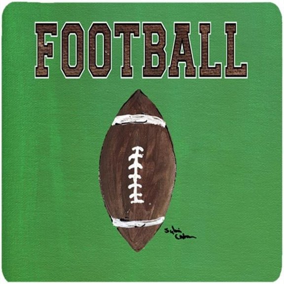 Carolines Treasures Football Foam Coasters- Set Of 4