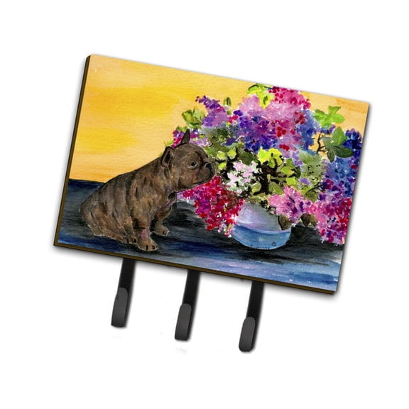 Carolines Treasures French Bulldog Leash or Key Holder Triple Hook multicolor