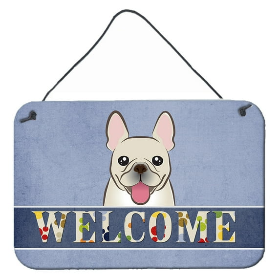 Carolines Treasures BB1424DS812 French Bulldog Welcome Wall and Door Hanging Prints