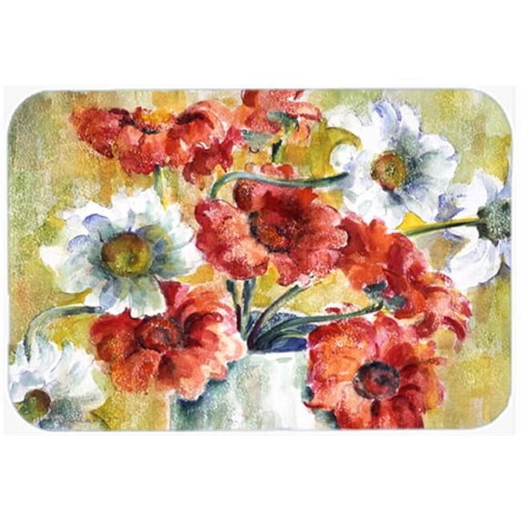 Carolines Treasures GFGO0028LCB Flowers by Fiona Goldbacher Glass Cutting Board Large, 12H x 16W, multicolor