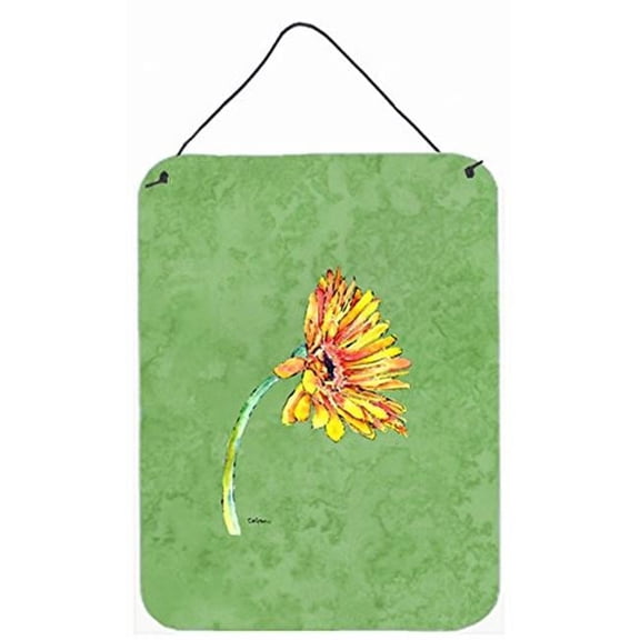 Carolines Treasures  Gerber Daisy Orange Aluminium Metal Wall Or Door Hanging Prints