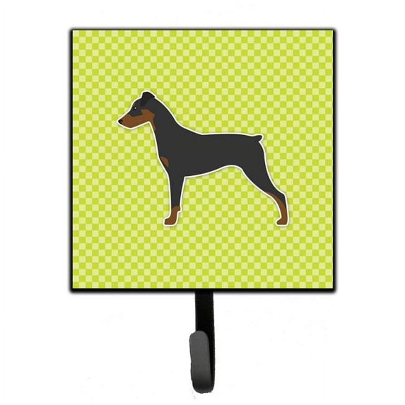 Carolines Treasures BB3813SH4 German Pinscher Checkerboard Green Leash or Key Holder