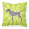 thumbnail image 1 of Carolines Treasures BB3811PW1818 German Wirehaired Pointer Checkerboard Green Fabric Decorative Pillow, 1 of 5