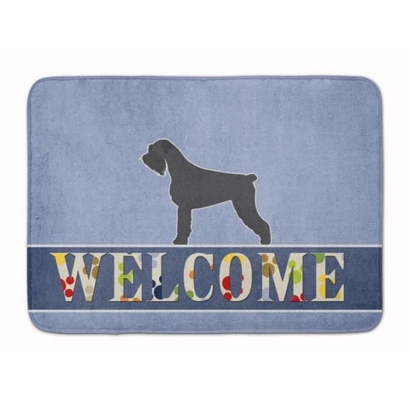 Carolines Treasures Giant Schnauzer Welcome Machine Washable Memory Foam Mat