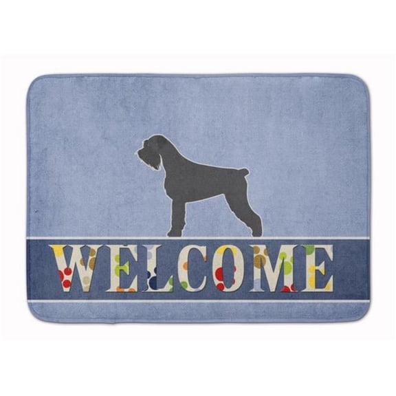 Carolines Treasures Giant Schnauzer Welcome Machine Washable Memory Foam Mat