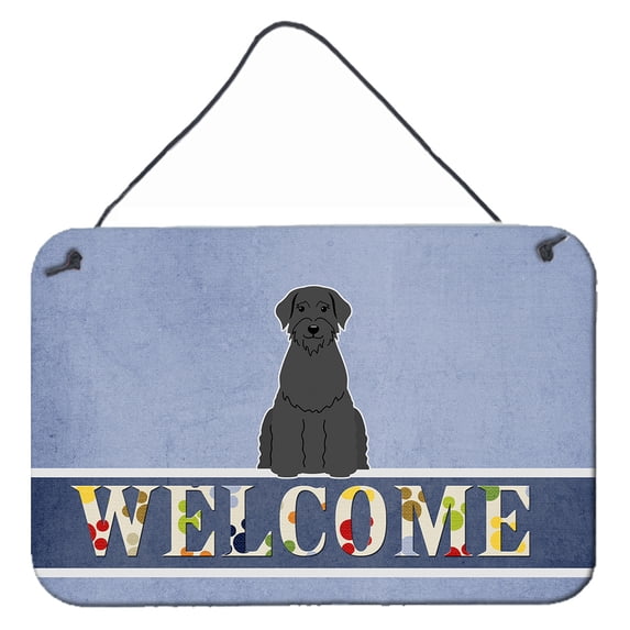 Carolines Treasures BB5647DS812 Giant Schnauzer Welcome Wall or Door Hanging Prints