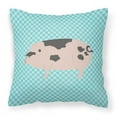 thumbnail image 1 of Carolines Treasures BB8114PW1818 Gloucester Old Spot Pig Blue Check Fabric Decorative Pillow, 18 x 18 in., 1 of 2